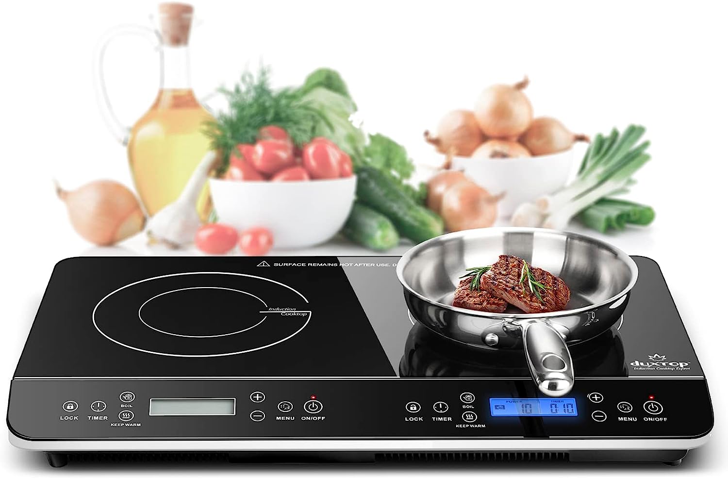 Duxtop 1800W Portable Induction Cooktop Countertop Burner 8100MC/BT-180G3